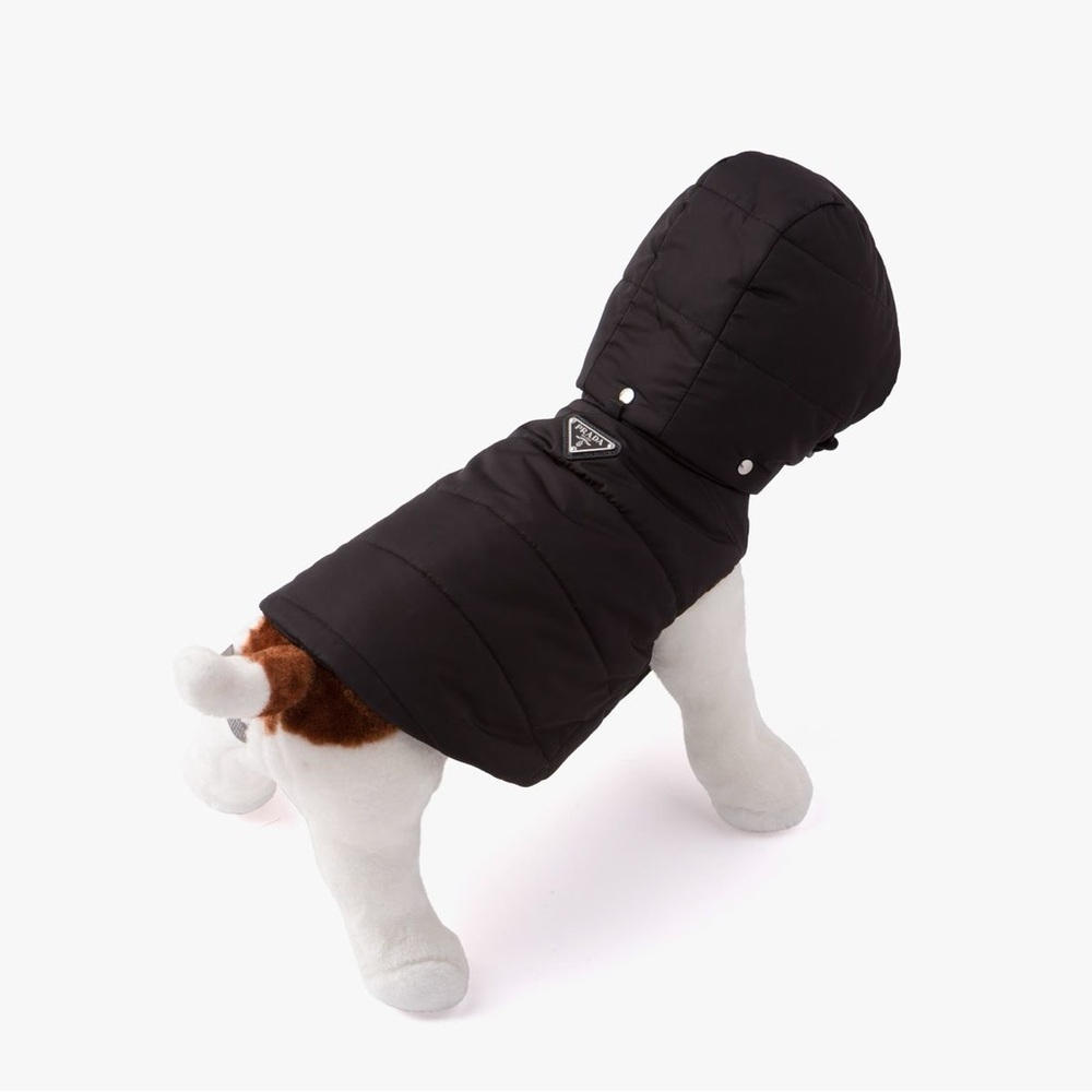Prada puffer dog coat with hood
